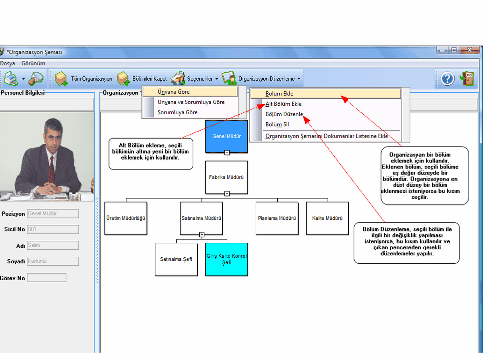 Organizasyon Düzenle